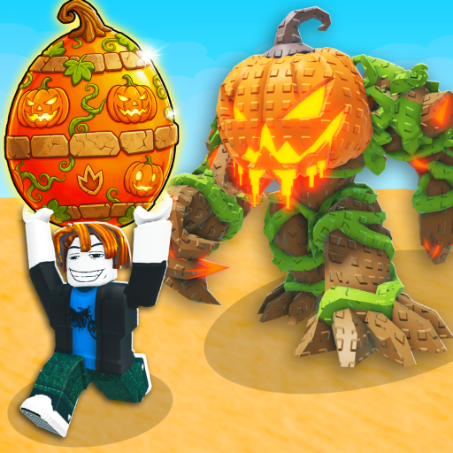 Steal An Egg official Roblox game thumbnail, Halloween edition